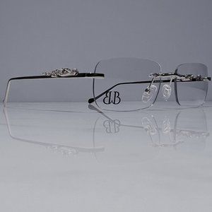 Braglia White Gold Glasses Sunglasses Eyeglasses Frames